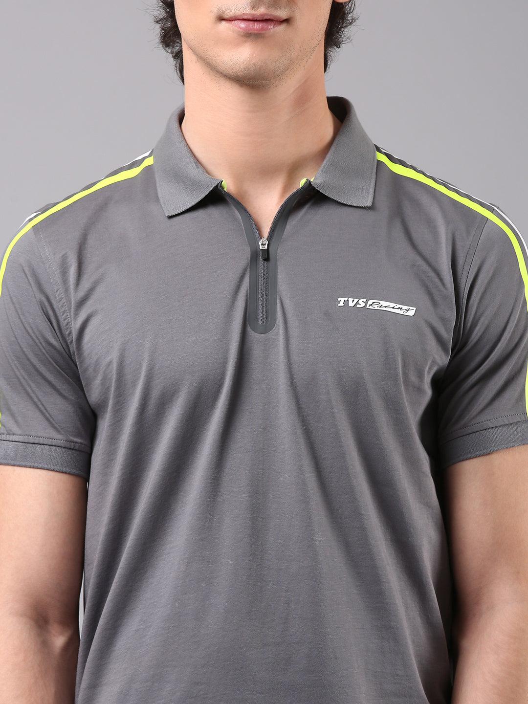 TVS Originals Racing 100% Cotton Mercerised Polo T-Shirt | 180 GSM | Sleek Zipper Placket | Soft Sheen Finish | Lightweight & Durable | Regular Fit | Heat-Sealed Neck | Premium Everyday Wear
